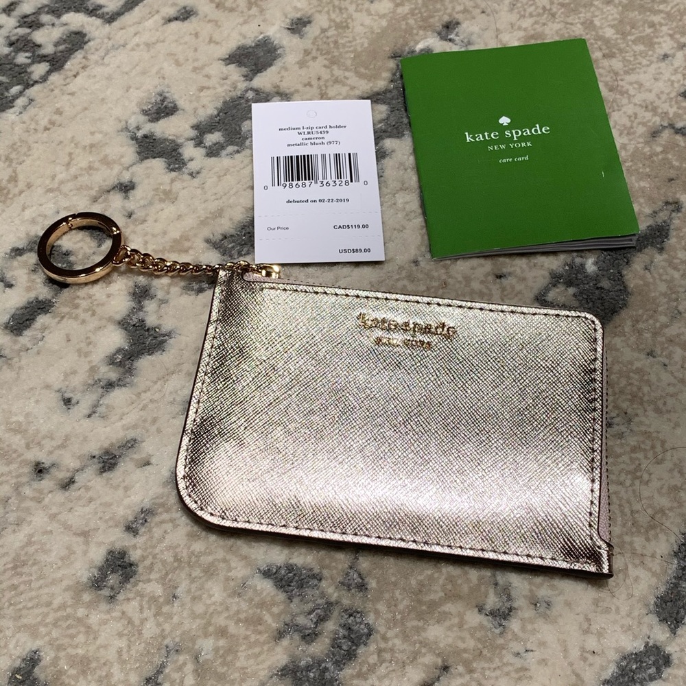 Kate Spade Rose Gold Card Holder